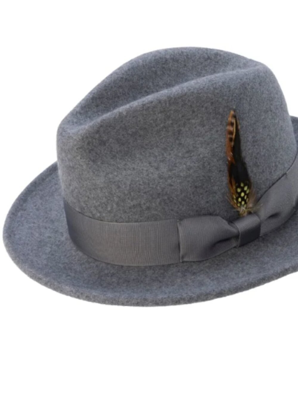 H Black Lightfelt wool felt pinch crown fedora hat by Montique H-60 - Picture 2 of 3